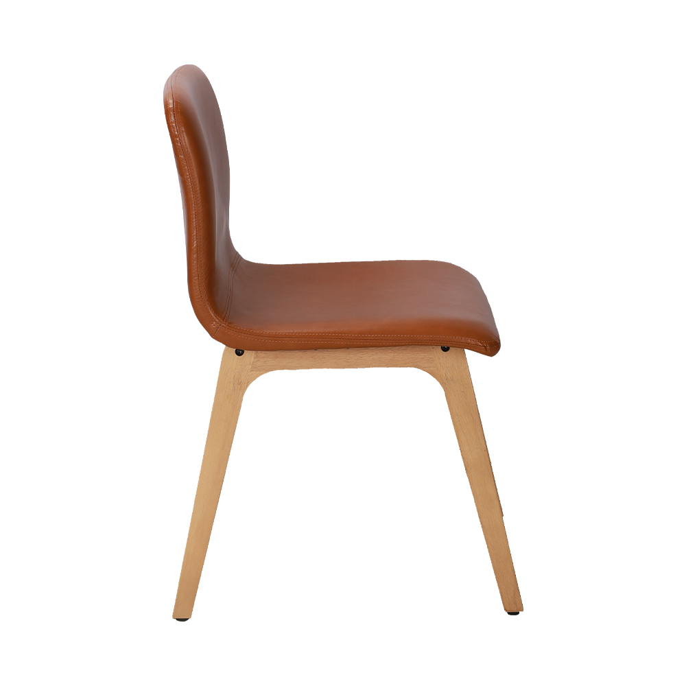 Kursi makan kayu solid bentwood coklat