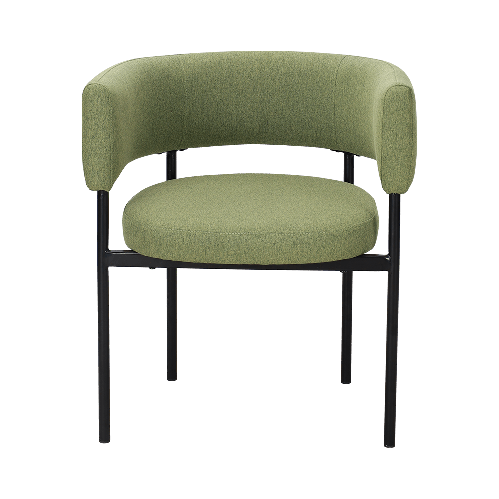 Kursi makan kaki logam hijau asam