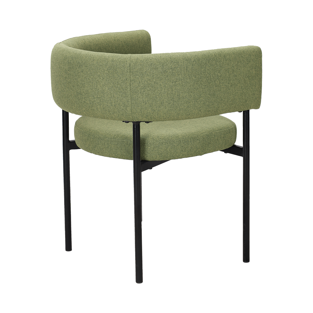 Kursi makan kaki logam hijau asam