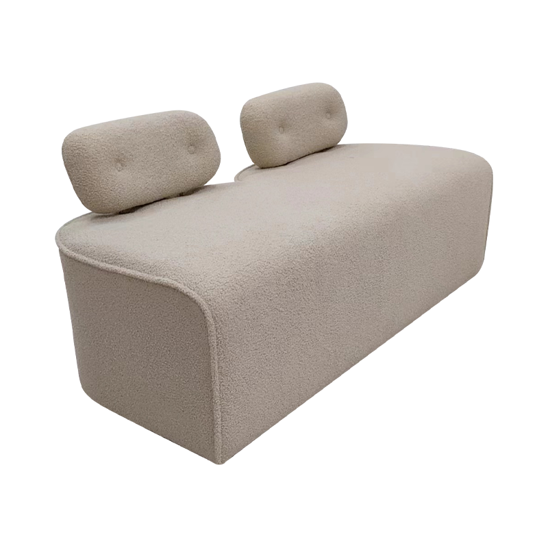 Double Sofa Sponge Couch Loveseat dengan sandaran