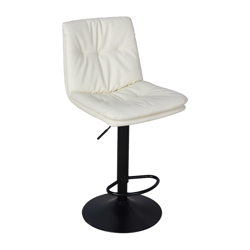 Fabric High Leg Metal Bar Stool