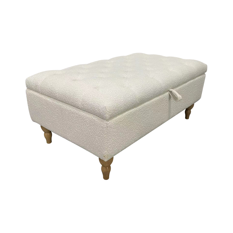 Rubberwood Leg Storage Spons Footrest